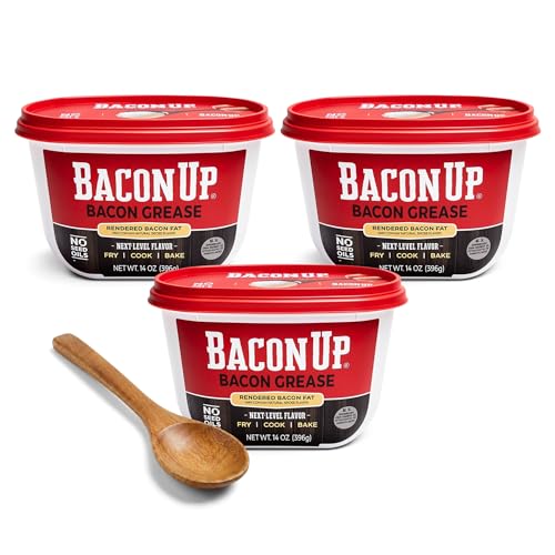 Bacon Up® Bacon Grease – 100% Authentic Animal Fat with No Seed Oils – Triple-Filtered &...
