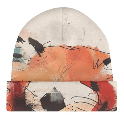 Cute Red PandaChildren's Warm Knitted Hat, Suitable for All Seasons and Daily Wear4