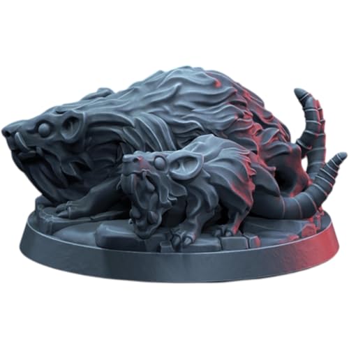 Giant Rat Fantasy Miniature Statue for Tabletop RPGs, Dungeon Dioramas & Collector Displays – 3D Printed in Canada