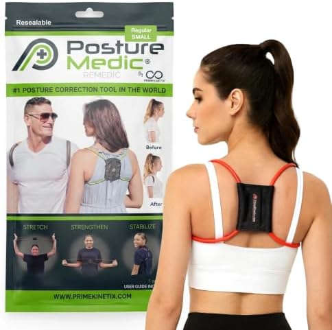 PostureMedic Original Posture Corrector Brace - Selection of Sizes - Small - Improve Posture with Support and Exercises