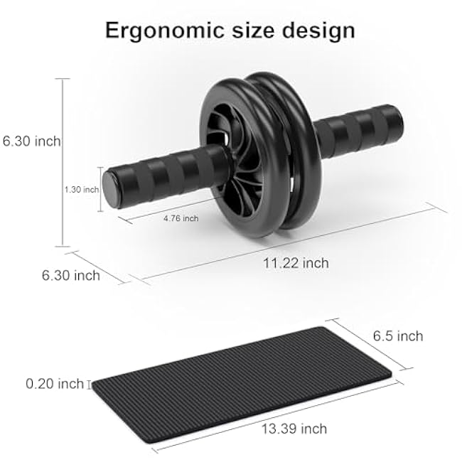 Abdominal Wheel, Ab Roller for Abdominal Exercise Machine, Abs Workout Equipment, Core Strengthening Trainer Fitness Belly Training, Entrainement maison equipement. accessories gym stuff