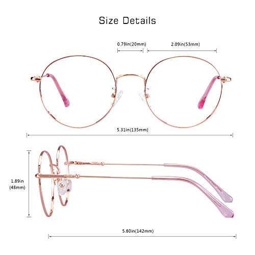Image of VisionGlobal Blue Light Blocking Glasses for Women Men, Computer Reading, TV Glasses, Stylish Oval Frame