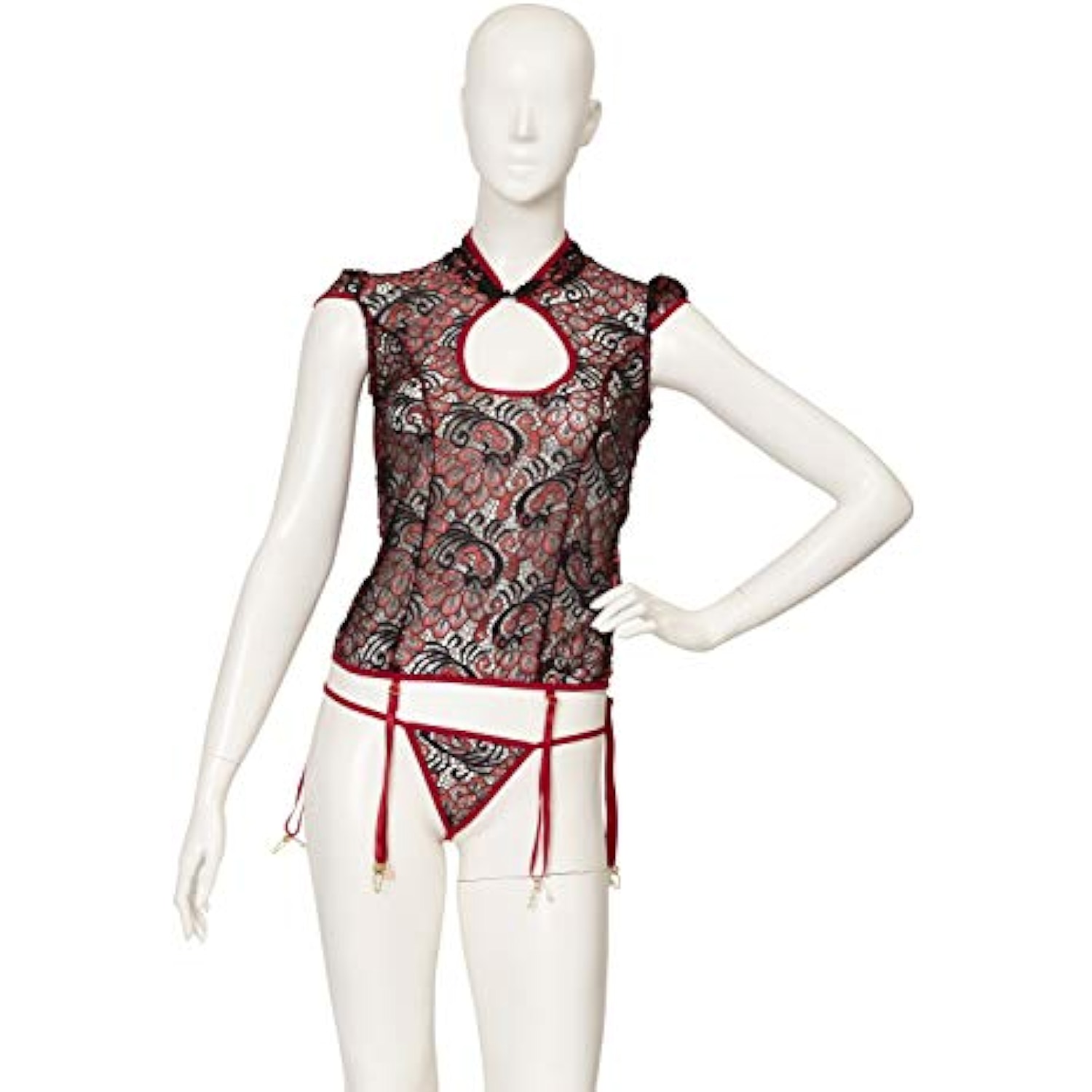 クリアストーン(Clearstone) SecretLily コスプレ ハロウィン オープンチャイナ レディース レッド 詳細画像3