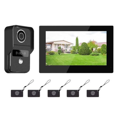 Uxsjakjsd de Intercomunicación con Videoportero de 7 Pulgadas, 1080P, Wifi, 2 Cables, para Portero Automático, Wifi, Monitor Táctil Tuya, Enchufe de la UE.