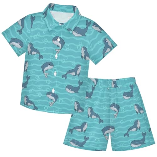Image of visesunny Little Boys Short Sleeve T-Shirt Beach Shirts Casual Shorts Set Summer Clothes for Kids Outfits