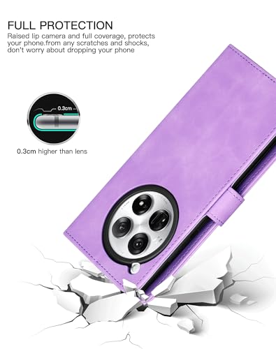 Funda para OnePlus 12 5G con tapa libro abatible y protectora antichoque 7