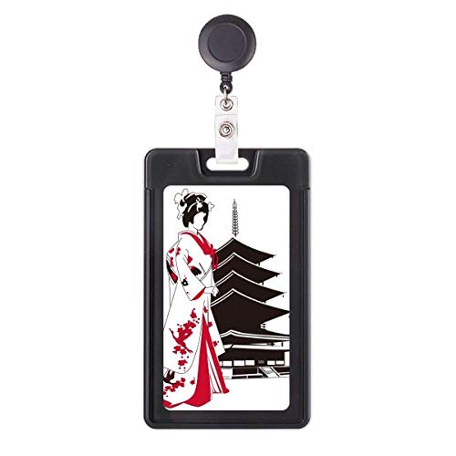 Porte-badge rétractable pour filles au style japonais chic