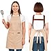 KALIONE Sch&uuml;rze mit Taschen f&uuml;r Damen und Herren, K&uuml;che, verstellbare Sch&uuml;rze mit 3 Taschen, H-Form, Malkittel, f&uuml;r Erwachsene, Kochen, K&uuml;che