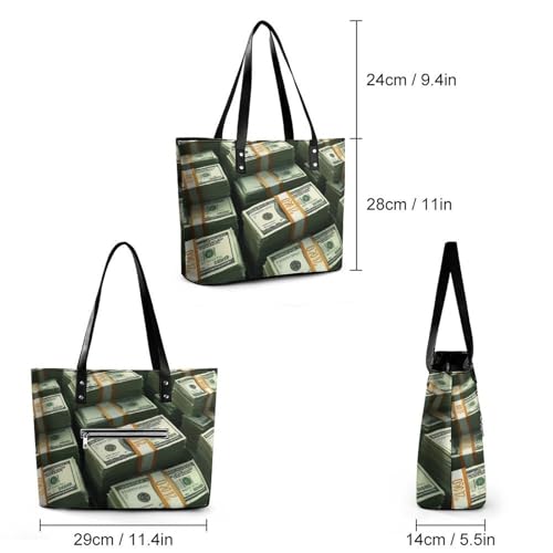 Bolso tote grande para mujer con cremallera, para oficina y viaje miniatura 4