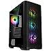 BitFenix Nova Mesh SE TG Case ATX per PC Gaming, 4 ARGB Ventole Preinstallate, Colore Nero