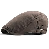 Género:Unisex Boina De Verano En Blanco De Algodón para Hombre, Gorra De Newsboy con Visera Ajustable, Sombrero con Visera para Mujer,