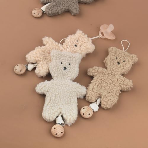 Image of Baby Cartoon Pacifier Clip Holder,Light and Soft Dummy Holder Binky Holder Handmade 2 Pack