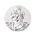 Fritz Cox Médaille de voiture Saint Christophe sans bord 3 cm.