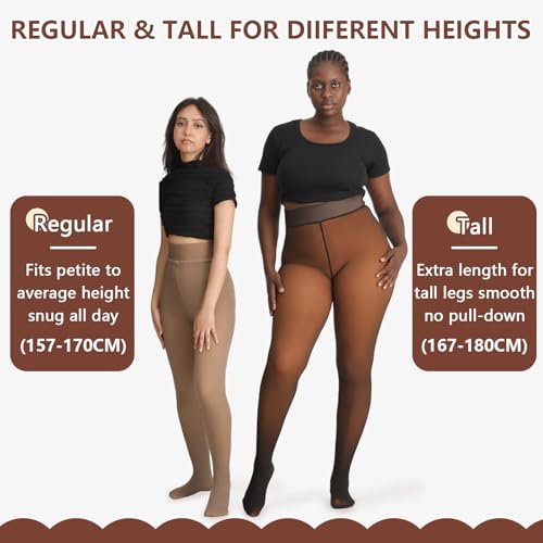 DancMolly Fleece Lined Tights Women Skin Color Warm Thermal Winter High Waist Leggings with Fuzzy Lining4