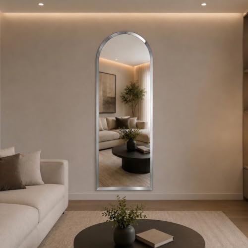 Image of Creative Arts n Frames 5mm Full Length Long Beveled Smooth Edges Frameless Rectangular Wall Mount HD Mirror Home Decor Items (18X60 inch Arch HD Mirror)