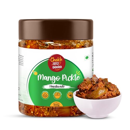 Image of Chakh Kar Dekho Mango Pickle 400g | Traditional Homemade Aam Ka Achar | Tangy & Spicy Indian Pickle | Made with Natural Ingredients & Authentic Flavours