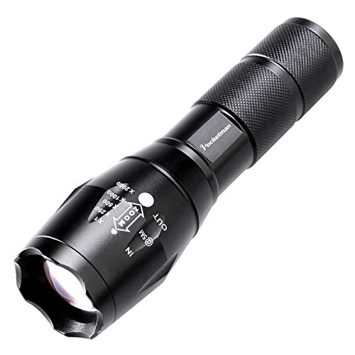 Led Tactical Flashlight Super Bright 2000 Lumen Led Flashlights Portable Outdoor Water Resistant Torch With 5 Light Modes（1Pack） #TOP8