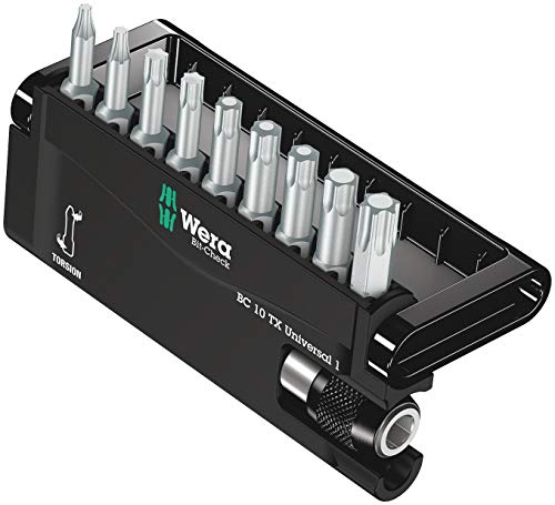 Wera 05056164001 Bit-Check Set 8167-9/TZ Torsion Extra-tough for Drill/Drivers, Metal Jointing, Torx TX8-40 10pc