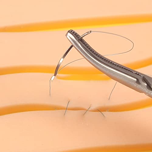 Image of Suture Practice with Simulated Human Tissue Lightweight Silicone Model, Portable Training Tool for Students Dentists Surgeons