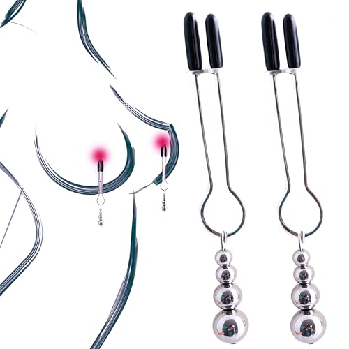 Due morsetti per capezzoli 10cm, giocattolo erotico per donne e uomini, catena di lussuria e dolore, morsetti per capezzoli, giocattolo sessuale BDSM FOPS I06-5