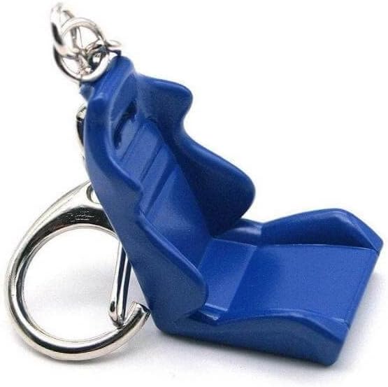 AutoTrends Blue Sports Bucket Seat Car Metal Keyring Keychain