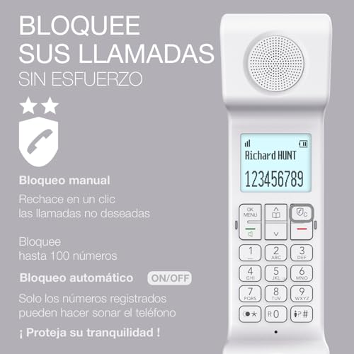 Teléfono inalámbrico DECT Alcatel con bloqueo de llamadas para evitar spam en casa 4