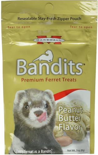 マーシャル バンディッツ ピーナッツバター風味 ８５ｇ フェレット用 おやつ 獣医師監修 栄養バランス配慮（Amazon）