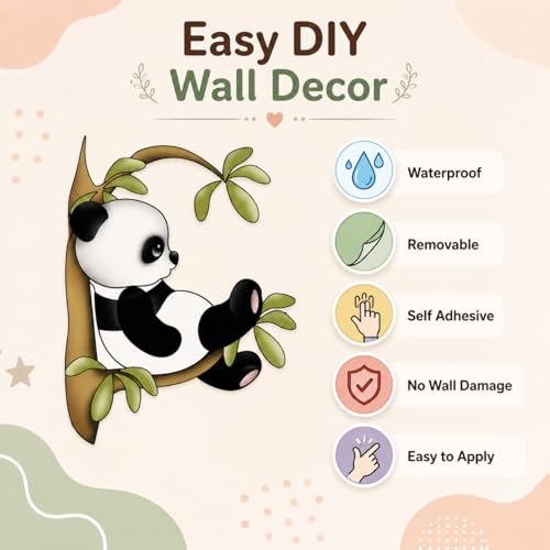 Vinilo Decorativo Panda en Árbol 26 x 24 Pulgadas miniatura 5
