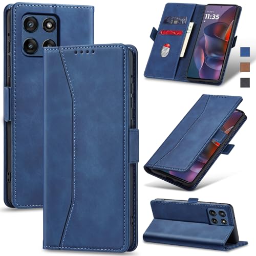 Image of Jasonyu Flip Wallet Case for Moto G Stylus 5G (2025),Blue