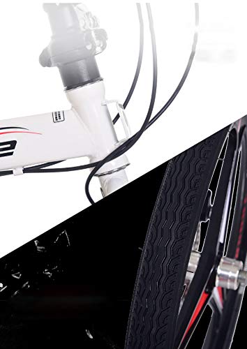 Vouw Mountainbike, Opvouwbare Fiets, Heren Dames Vouw Stad Opvouwbare Mini Compacte Fiets Urban Commuter Volwassen… - Afbeelding 8