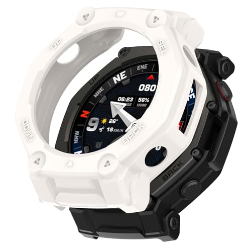 SHEAWA for Amazfit T-Rex 3 Pro 48mm �P�[�X �J�o�[ �ی�P�[�X TPU�S�� �ϏՌ� ���h�~ �ی�J�o�[ �A�N�Z�T���[ (�A�C�{���[)