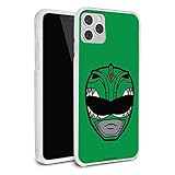 Power Rangers Green Ranger Helmet Protective Slim Fit Hybrid Rubber Bumper Case Fits Apple iPhone 8, 8 Plus, X, 11, 11 Pro,11 Pro Max