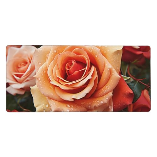 Grand tapis de souris caoutchouc antidérapant 40x91cm bords cousus