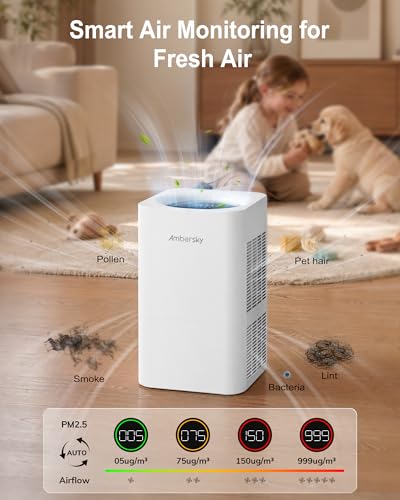 Ambersky Air Purifier for Home, True HEPA Filter for Large Room Up To 2500 Sq Ft, Sleep Mo - image 8