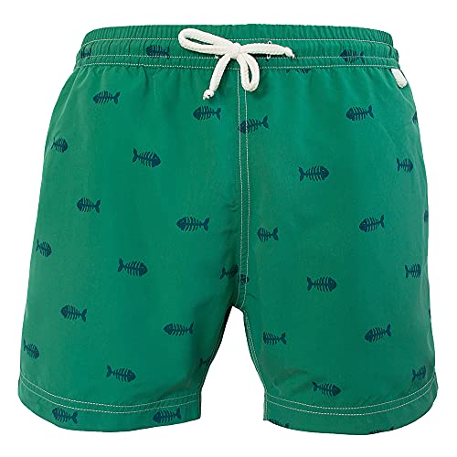les loulous de la plage - Maillot Short de Bain Homme Marine Fish Vert Taille L 42-44 Cover