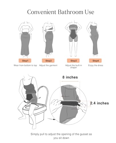Popilush Womens Shapewear Maxi Long Dresses - image 6
