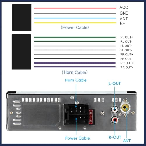 Image of Single Din Car Stereo FM /BT /MP3 Player with Dual USB & AUX | Bluetooth Calling, FM Radio Tuner, Dual USB Ports, AUX Input, LED Display