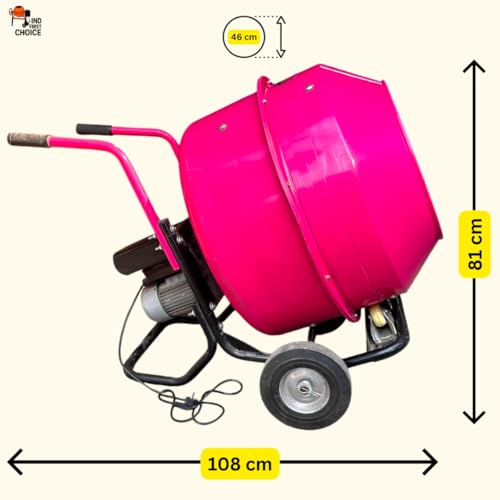 Image of Electric Concrete Mixer Machine | Heavy Duty Portable Cement Mixer for Construction & RCC Work | WITH ELECTRIC MOTOR