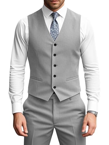 Men's Suits Vest Pant Set 2 Piece Slim Fit Wedding Summer Beach Prom Suit