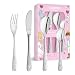 Produktbild Kuppels Kinder-Besteck-Set Prinzessin | 4-teilig | Edelstahl rostfrei | Geprägtes Kinderbesteck ab 3 Jahre für Junge und Mädchen | Kindermesser, Kindergabel, Kinderlöffel und Kinderteelöffel