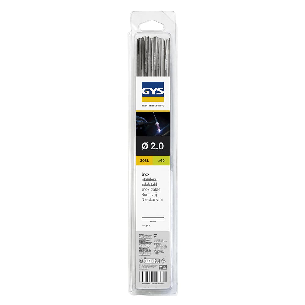 GYS - 40 TIG rod INOX (308L) Ø2,0-330mm - 0.32kg - BLISTER