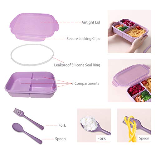 Asyh 51148 Bento Box Kids Lunch Box Classic 3 Compartment Bento Box thumb #2