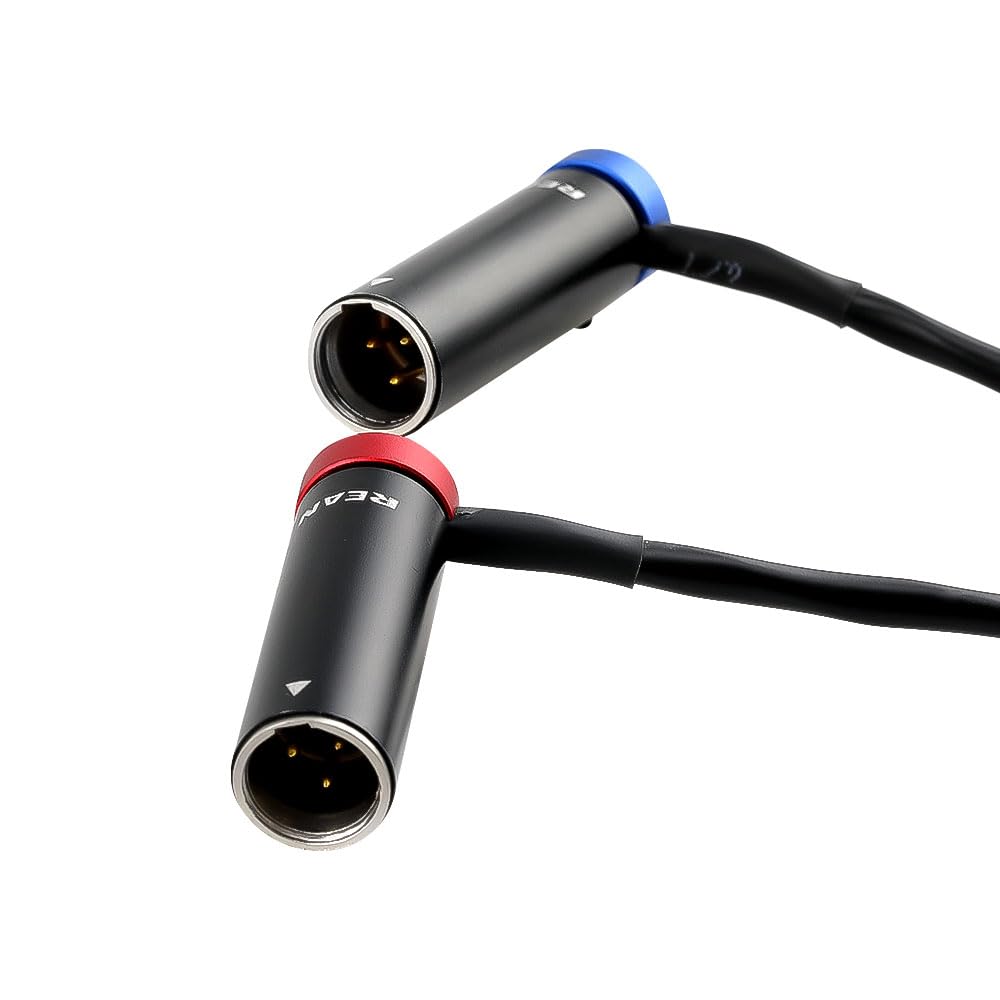 Alvin's Cables 3,5 mm TRS a doppio cavo Splitter Ta3m Y, 1/8 '' TRS a 2 Mini XLR 3 PIN Cavo Audio di rottura maschio per Røde Wireless Go II, per Canon C70, 45 cm | 18 pollici
