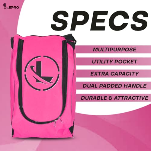 Image of LEPRO Skate Bag | Premium Inline Skating Bag with Adjustable Shoulder Strap for Youth and Adults (Pink)