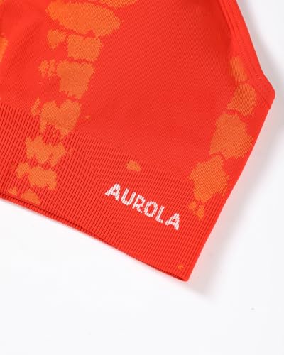 Image of AUROLA Serpent Seamless Sports Bras for Women,Backless Padded Strappy Workout Gym Yoga Crop Tops
