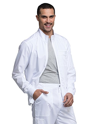 CHEROKEE Workwear WW Revolution Men's Men's Zip Front Jacket, WW320, L, White
