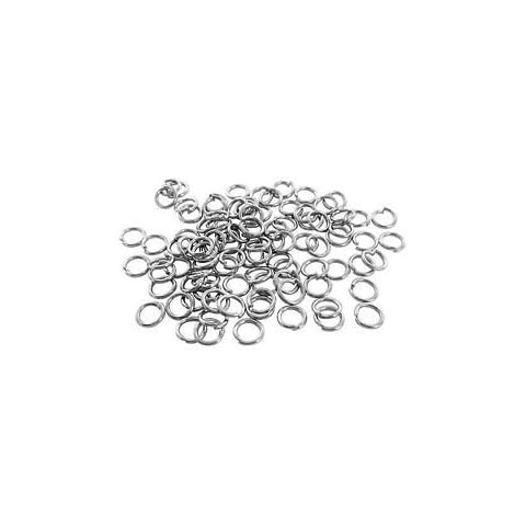 HQ-CLOUD 200 x Jump Rings for Jewellery Making 4 mm Silver Cover