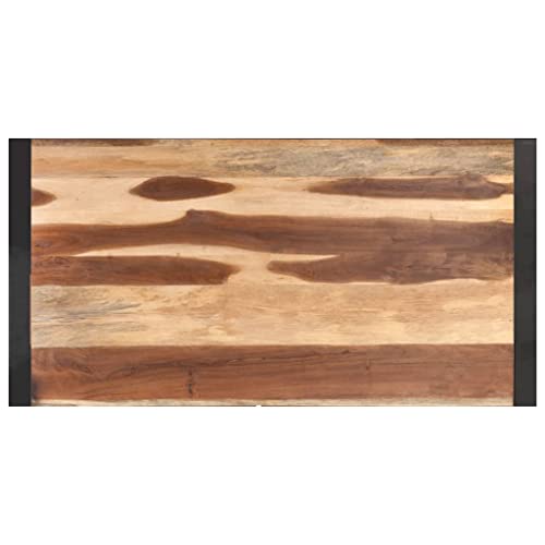 Table basse bois massif acacia pour salon chaleureux et industriel
