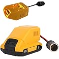 Adattatore TONSIM da 12 V per batterie Dewalt da 12 V – Collegamento accendisigari per frigoriferi, pompe dell'aria ed elettrodomestici per auto