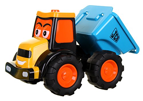 Wader 4034 - JCB Kipper Dexter mit Schaufel, Pylone und JCB Sandform, ab 12 Monaten, ca. 34 cm – Bild 3